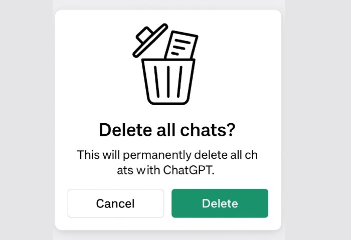 مسح محادثات ChatGPT مسح محادثات ChatGPT