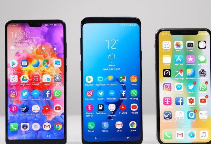 سامسونج وهواوي وابل