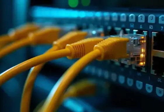  كابلات شبكة صفراء اللون