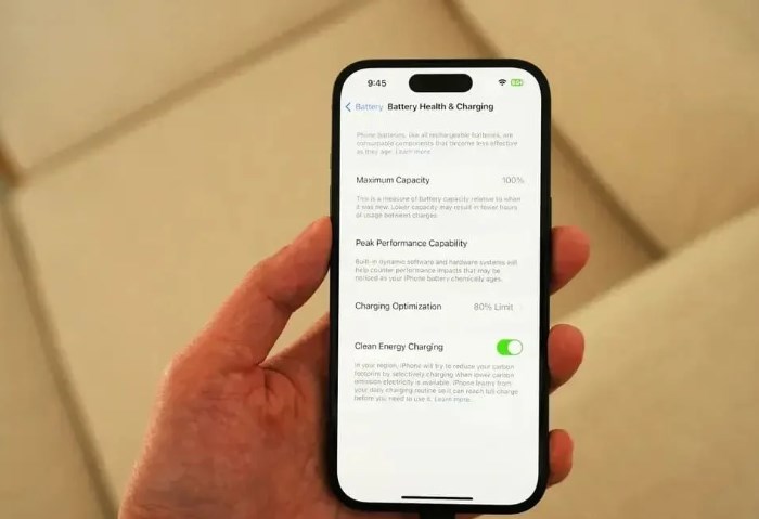 شحن بطارية أيفون