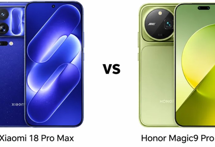 Xiaomi 18 Pro Max vs Honor Magic9 Pro Max