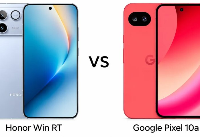 Honor Win RT vs Pixel 10a