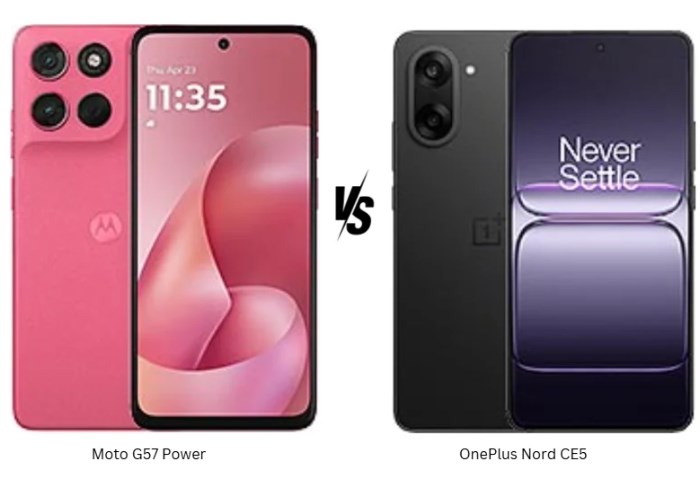 Moto G57 Power وOnePlus Nord CE5
