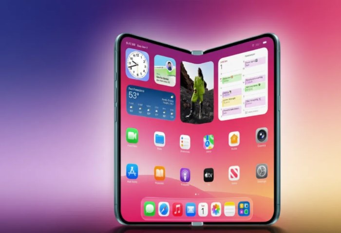 شاشة iPhone القابلة للطي