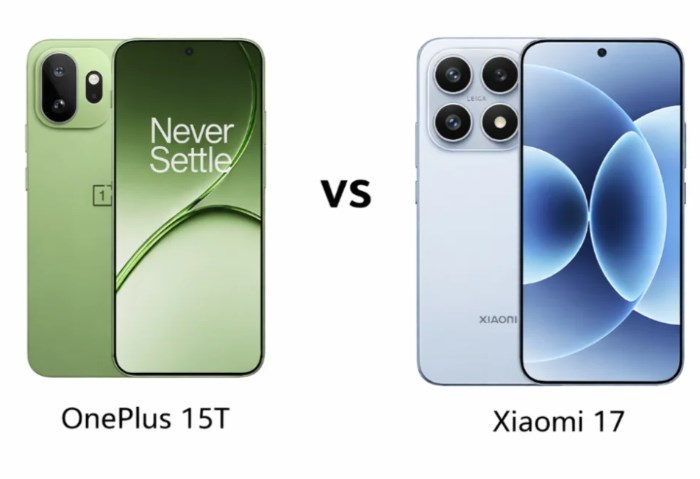 OnePlus 15T vs Xiaomi 17