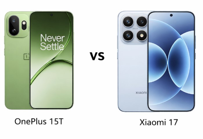 OnePlus 15T وXiaomi 17