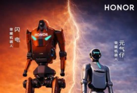 Honor’s “Lightning” and “Energetic Boy” robots