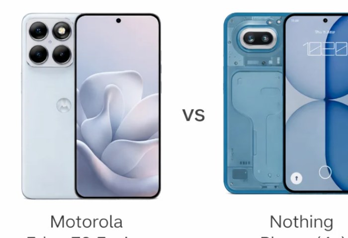Motorola Edge 70 Fusion vs Nothing Phone (4a)