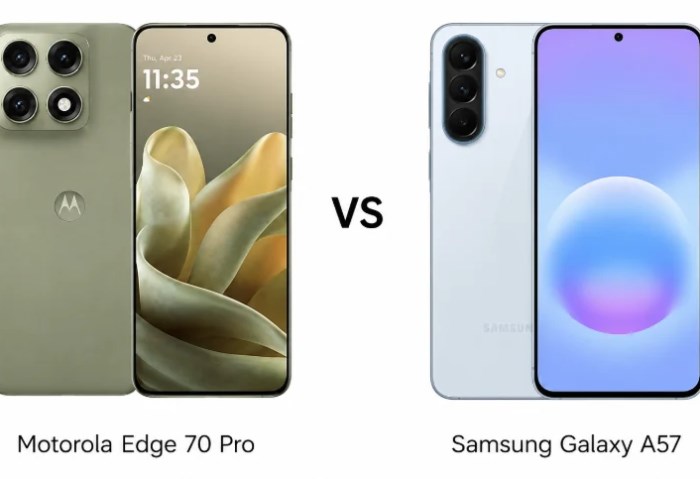 Motorola Edge 70 Pro وGalaxy A57