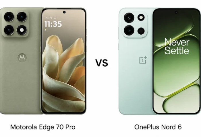 Motorola Edge 70 Pro vs OnePlus Nord 6