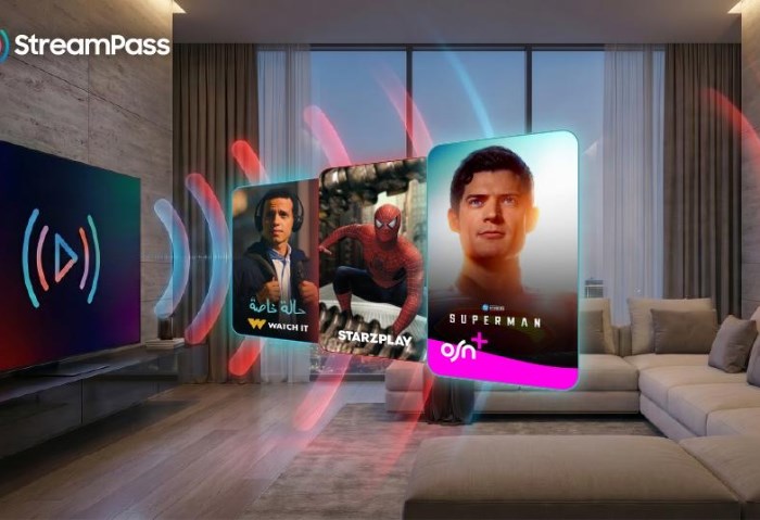 سامسونج تطلق خدمة “StreamPass” لتجميع منصات البث الرقمي ضمن منظومة موحدة