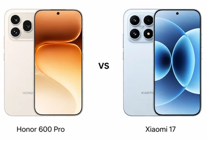 Honor 600 Pro vs Xiaomi 17 Comparison