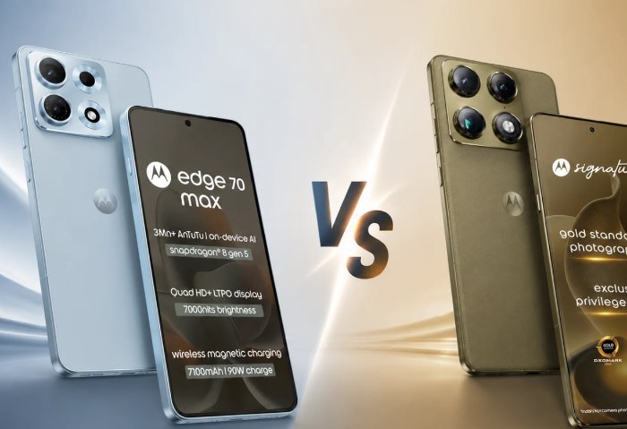 Motorola Edge 70 Max vs Motorola Signature