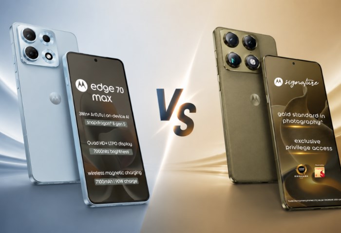 Motorola Edge 70 Max vs Motorola Signature