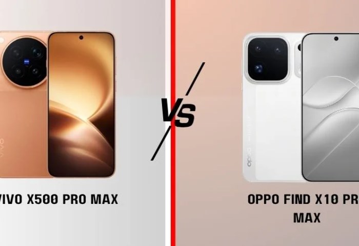 Vivo X500 Pro Max vs Oppo Find X10 Pro Max