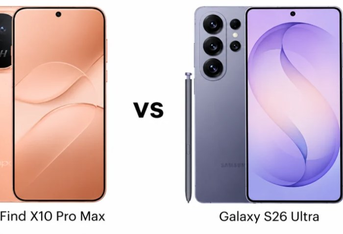 OPPO Find X10 Pro Max vs Galaxy S26 Ultra